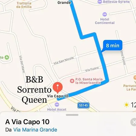 Queen Bed & Breakfast Sorrento